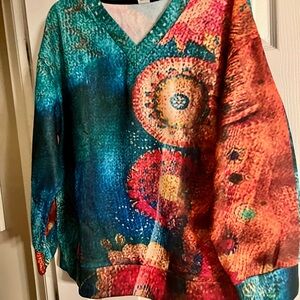 Colorful Abstract Print Sweatshirt